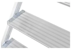 Stabilo Podestleiter Fahrbar, Beidseitig Begehbar, 2 X 3 Sprossen Inklusive Plattform -Leiterwerkzeug Geschäft 02 A821003 PI INT 80000000 SN OP NZ DF 01 3 01