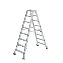 Stufen-Stehleiter, Beidseitig Begehbar Mit Rollen, 2x3 Stufen 16 Stufen-Stehleiter, Beidseitig Begehbar Mit Rollen, 2x3 Stufen -Leiterwerkzeug Geschäft 041216