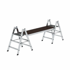 Klapptritt Beidseitig Begehbar, Alu Natur, 3 Stufen 11 Klapptritt Beidseitig Begehbar, Alu Natur, 3 Stufen -Leiterwerkzeug Geschäft 050183x2 050188