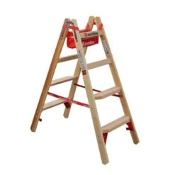 Nr. 10577 Holz-Comfort-Stufenstehleiter 2 X 4 Stufen