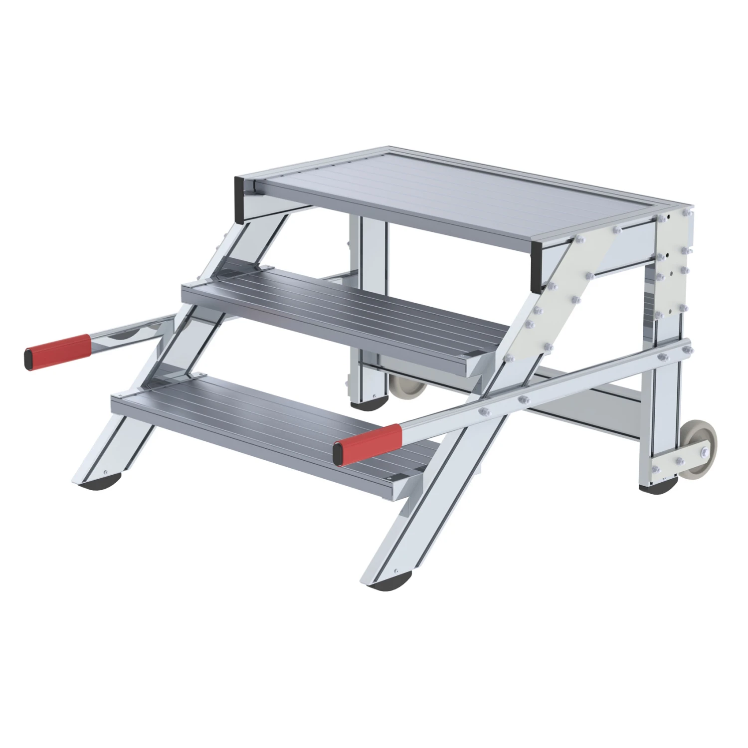 Aluminium-Arbeitspodest, Fahrbar, 2 Stufen 3 Aluminium-Arbeitspodest, Fahrbar, 2 Stufen – Bild 3