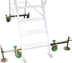 2 Teleskopische Fahrballhaken Mit Lenkrollen + 2 Starre Streben (von 2 Bis 3 Stufen – 90 Breite)