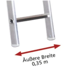 Nr. 201 WORK-Line Alu-Sprossenanlegeleiter 7 Sprossen -Leiterwerkzeug Geschäft 2012107.1