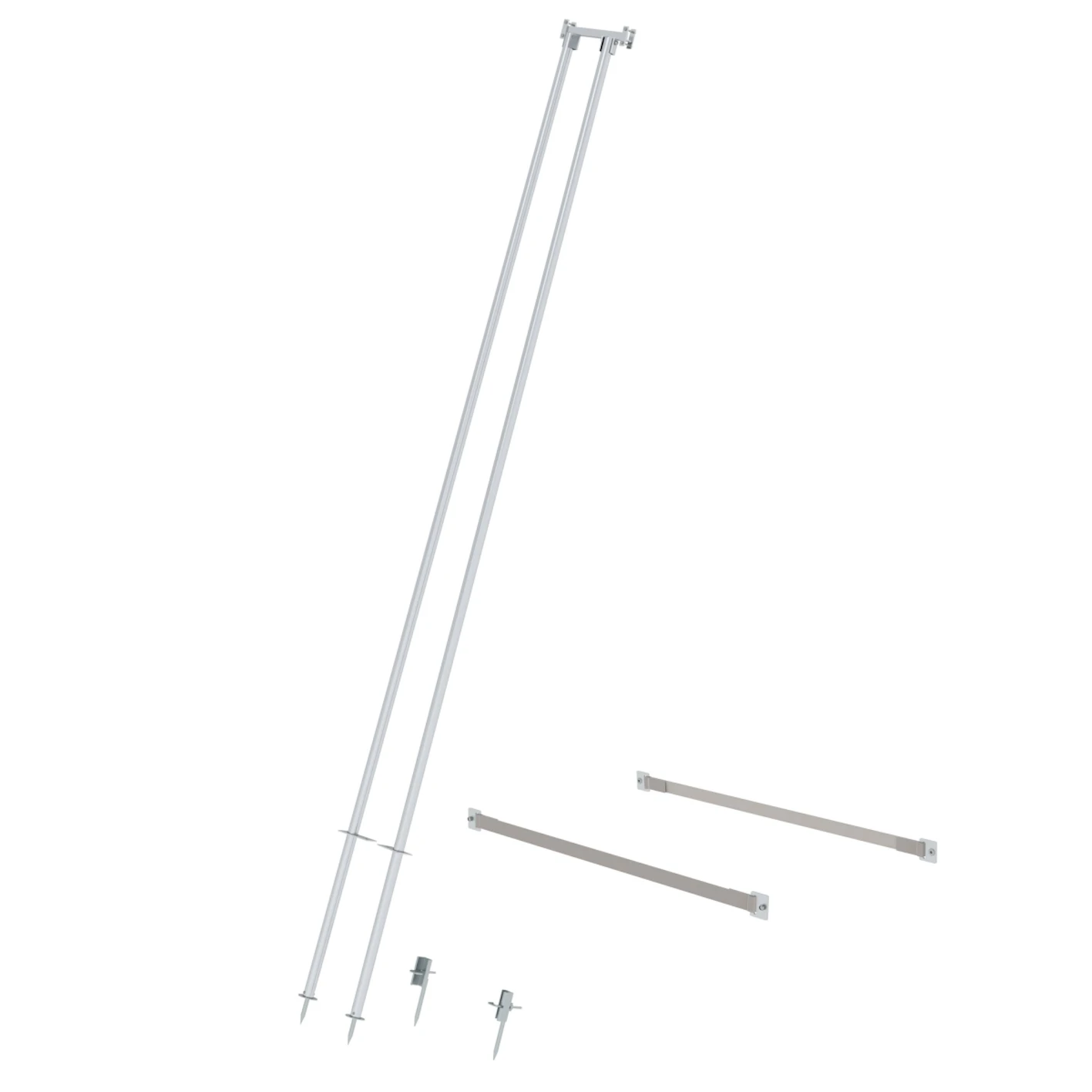 Obstbaumstützen - Passend Für Anlegeleiter 10012 Und Schiebeleiter 20212, Silber 1 Obstbaumstützen - Passend Für Anlegeleiter 10012 Und Schiebeleiter 20212, Silber