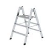 Klapptritt Beidseitig Begehbar, Alu Natur, 3 Stufen