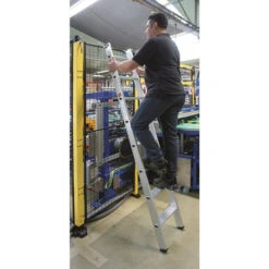 Nr. 30176 PREMIUM-Line Alu-Stufenanlegeleiter Mit Vario - Einhängehaken, 6 Stufen -Leiterwerkzeug Geschäft 3017606.4