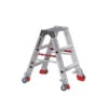 Nr. 30573 PREMIUM-Line Alu-Stufenstehleiter Mit Federrollen Und Feststellern 2x3 Stufen