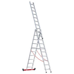 Nr. 30778 PREMIUM-Line Alu-Mehrzweckleiter 3-teilig, Rollbar 3x6 Sprossen -Leiterwerkzeug Geschäft 3077810