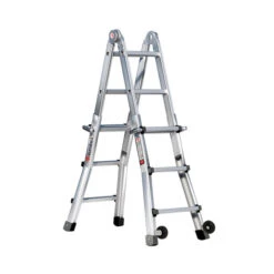 Nr. 31621 PREMIUM-Line Alu-Vario-Klappleiter Mit Rollen 4x3 Sprossen