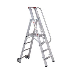 Nr. 32677 Premium-Line Alu-Stufenstehleiter Mit Großer Standplattform 4 Stufen