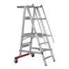 Nr. 32777 Premium-Line Aluminium-Podestleiter Fahrbar, Klappbar 4 Stufen