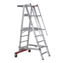 Nr. 32777 Premium-Line Aluminium-Podestleiter Fahrbar, Klappbar 4 Stufen -Leiterwerkzeug Geschäft 3277705.1