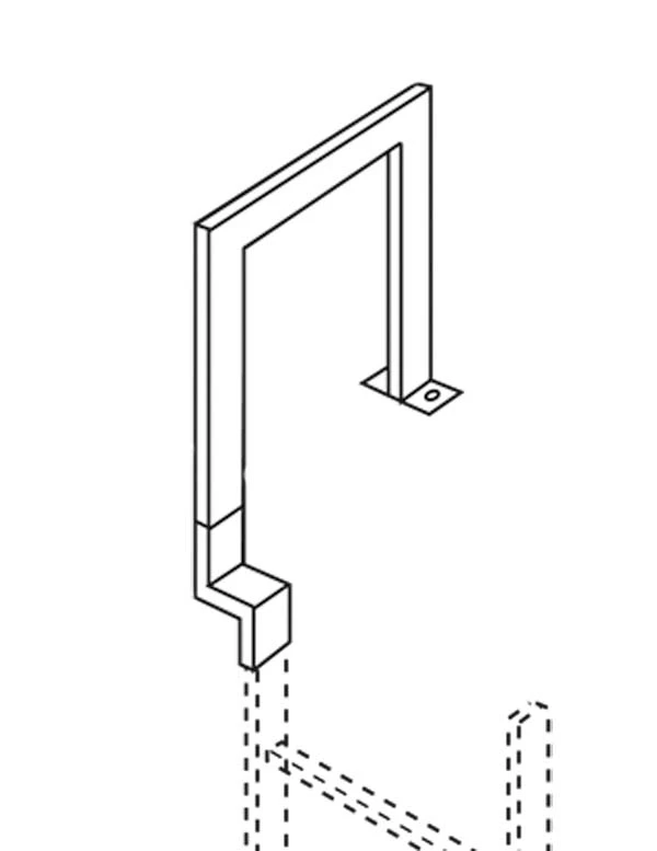 Übersteigbügel, Stahl Verzinkt, Tiefe 500 Mm