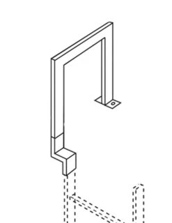 Übersteigbügel, Edelstahl, Tiefe 500 Mm