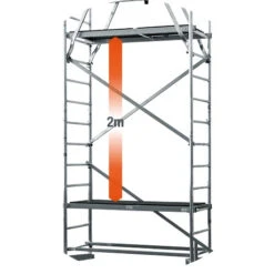 ClimTec®, Arbeitsgerüst (Alu), Grundgerüst - Plus Rollen -Leiterwerkzeug Geschäft 4 25 14384e