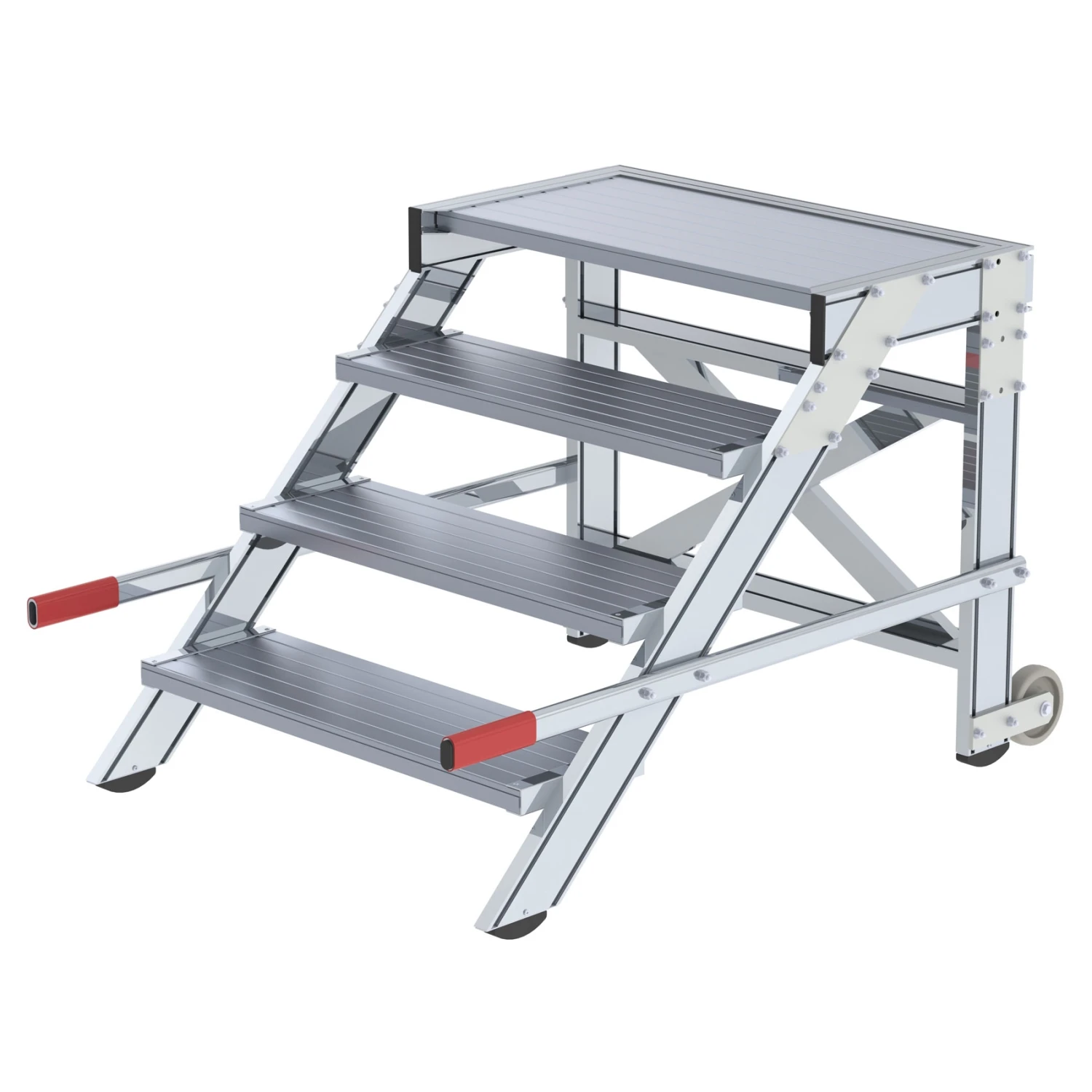 Aluminium-Arbeitspodest, Fahrbar, 2 Stufen 4 Aluminium-Arbeitspodest, Fahrbar, 2 Stufen – Bild 4