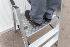 Klapptritt Beidseitig Begehbar, Alu Natur, 3 Stufen 13 Klapptritt Beidseitig Begehbar, Alu Natur, 3 Stufen -Leiterwerkzeug Geschäft 50183 33