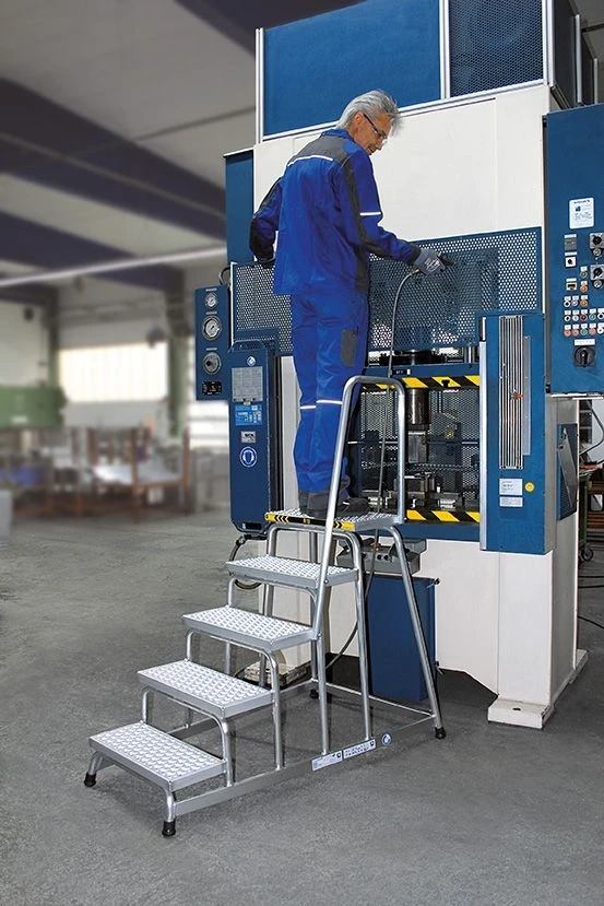 Aluminium-Arbeitspodest, R 13, Starr, Mit Handlauf, 3 Stufen 4 Aluminium-Arbeitspodest, R 13, Starr, Mit Handlauf, 3 Stufen – Bild 4