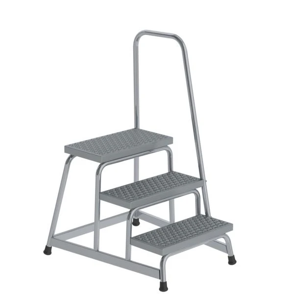 Aluminium-Arbeitspodest, R 13, Starr, Mit Handlauf, 3 Stufen 1 Aluminium-Arbeitspodest, R 13, Starr, Mit Handlauf, 3 Stufen