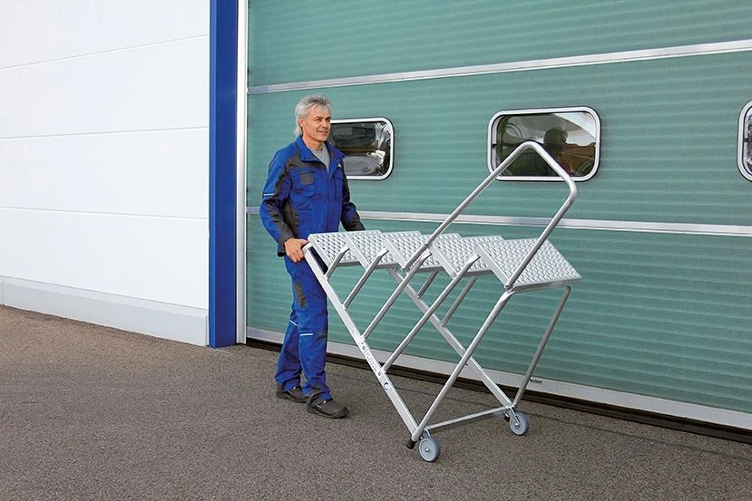 Aluminium-Arbeitspodest, R 13, Starr, Mit Handlauf, 3 Stufen 3 Aluminium-Arbeitspodest, R 13, Starr, Mit Handlauf, 3 Stufen – Bild 3