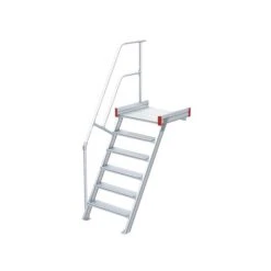 Nr. 511 Podesttreppe 60°, 1000 Mm Stufenbreite, 4 Stufen -Leiterwerkzeug Geschäft 5116306