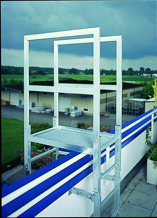 Attika-Überstieg, Aluminium Blank, 1.000 Mm 2 Attika-Überstieg, Aluminium Blank, 1.000 Mm – Bild 2