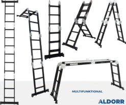 Aldorr Mehrzweckleiter Professional 4x3 Sprossen