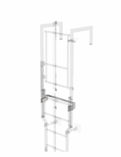 Ausstiegstritt Für Sicherungstüre, Edelstahl, Spaltmaß 100mm