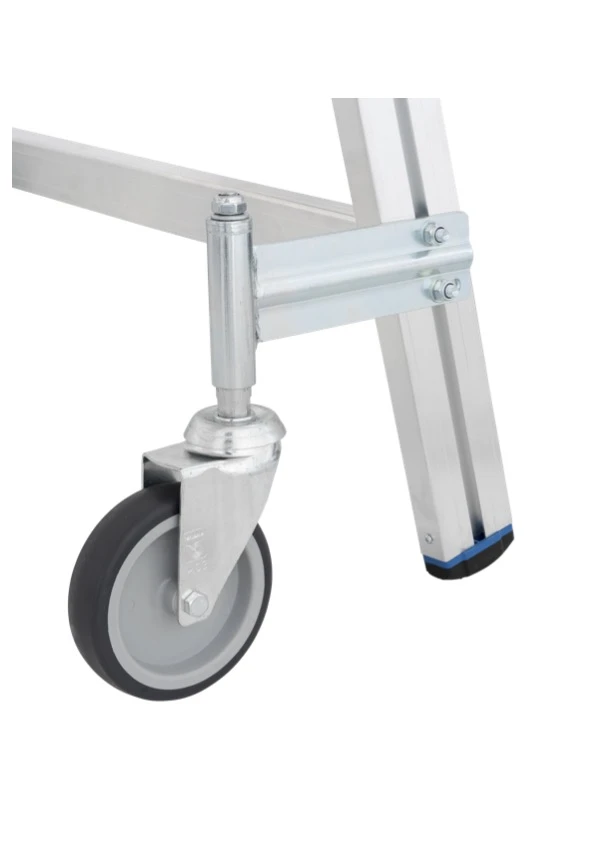 Stabilo Podestleiter Fahrbar, Beidseitig Begehbar, 2 X 3 Sprossen Inklusive Plattform – Bild 10