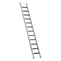 Ernst Stufenanlegeleiter "Industrieausführung", 41 Cm Breit, Mit Anti-Rutsch Und Befestigungsmaterial, 13 Stufen