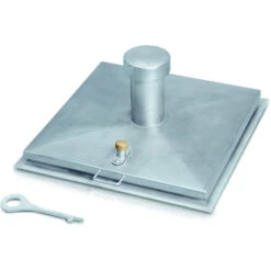 Brunnenabdeckung Eckig, Ohne Isolierung, Mit Belüftungskamin, 625 X 625 Mm