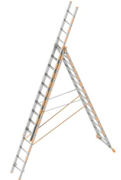 Allzweckleiter TOPIC 3-teilig 3x6 Sprossen/Stufen -Leiterwerkzeug Geschäft allzweckleiter topic 3 teilig 3x14 sprossen81247