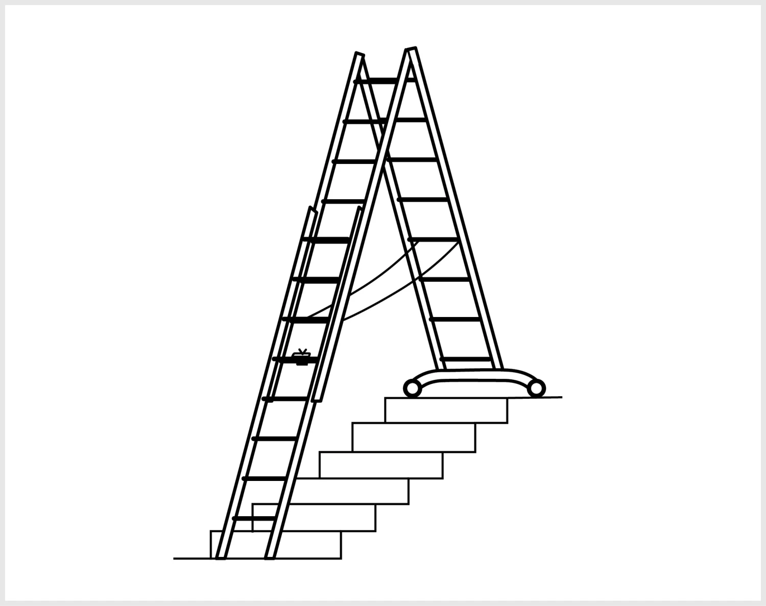 ALU PRO: Mehrzweckleiter, Dreiteilig Mit Smart-Base - 3x8 Sprossen 8 ALU PRO: Mehrzweckleiter, Dreiteilig Mit Smart-Base - 3x8 Sprossen – Bild 8