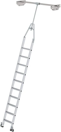 Aluminium-Regalleiter Für Doppelregal, Drehbar, 6 Sprossen/Stufen 14 Aluminium-Regalleiter Für Doppelregal, Drehbar, 6 Sprossen/Stufen -Leiterwerkzeug Geschäft aluminium regalleiter f r doppelregal drehbar 10 stufen5e5b6