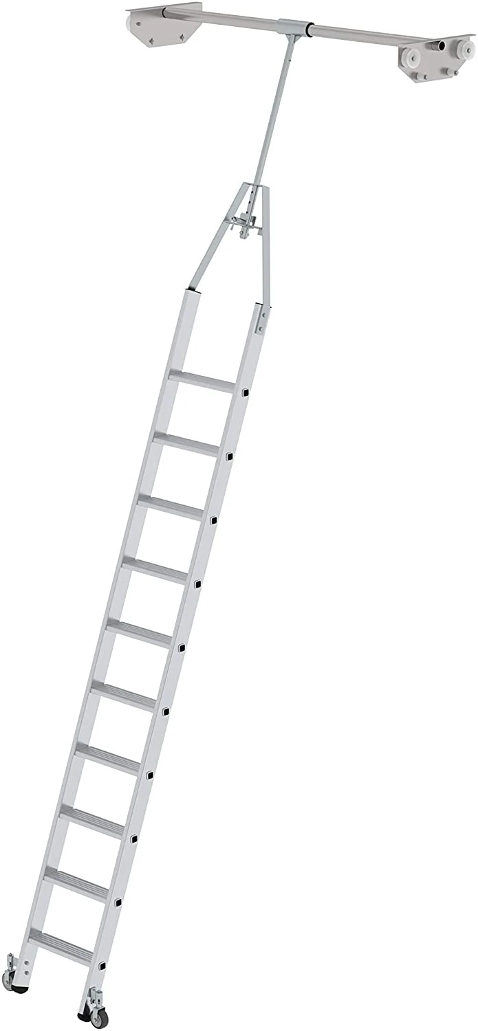 Aluminium-Regalleiter Für Doppelregal, Drehbar, 6 Sprossen/Stufen 5 Aluminium-Regalleiter Für Doppelregal, Drehbar, 6 Sprossen/Stufen – Bild 5