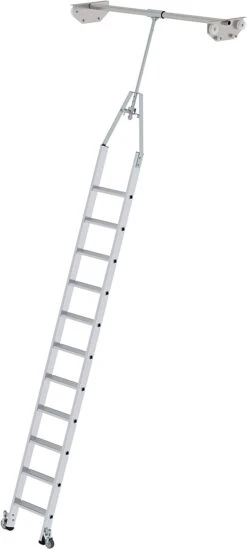 Aluminium-Regalleiter Für Doppelregal, Drehbar, 6 Sprossen/Stufen 15 Aluminium-Regalleiter Für Doppelregal, Drehbar, 6 Sprossen/Stufen -Leiterwerkzeug Geschäft aluminium regalleiter f r doppelregal drehbar 11 stufend5d64