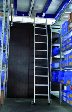 Aluminium-Regalleiter Für Doppelregal, Drehbar, 6 Sprossen/Stufen 19 Aluminium-Regalleiter Für Doppelregal, Drehbar, 6 Sprossen/Stufen -Leiterwerkzeug Geschäft aluminium regalleiter f r doppelregal drehbar g 44506x7fa6f