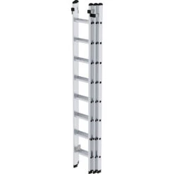 Aluminium-Schiebeleiter 3-teilig - 3x8 Sprossen -Leiterwerkzeug Geschäft aluminium schiebeleiter 3 teilig 3x8 sprossen542e0