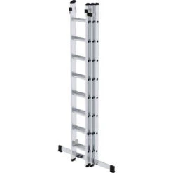 Aluminium-Schiebeleiter 3-teilig Mit Standard-Traverse - 3x8 Sprossen -Leiterwerkzeug Geschäft aluminium schiebeleiter 3 teilig mit standard traverse 3x8 sprossen44ee5