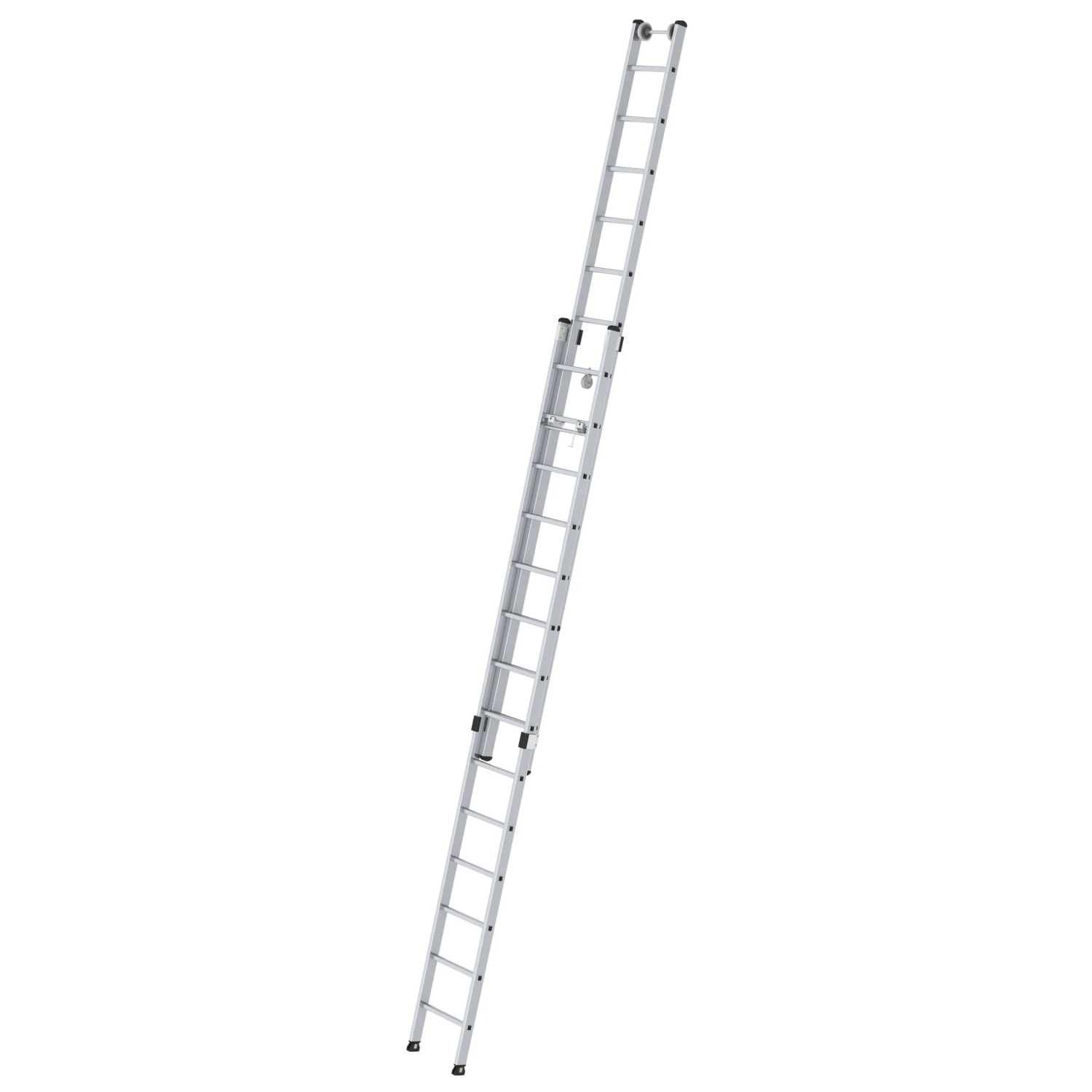 Aluminium-Seilzugleiter 2-teilig - 2x14 Sprossen 1 Aluminium-Seilzugleiter 2-teilig - 2x14 Sprossen