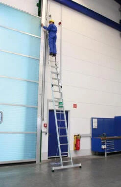 Aluminium-Seilzugleiter 2-teilig Mit Nivello®-Traverse - 2x14 Sprossen -Leiterwerkzeug Geschäft aluminium seilzugleiter 2 teilig mit nivello traversef4f65