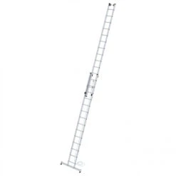 Aluminium-Seilzugleiter 2-teilig Mit Nivello®-Traverse - 2x14 Sprossen