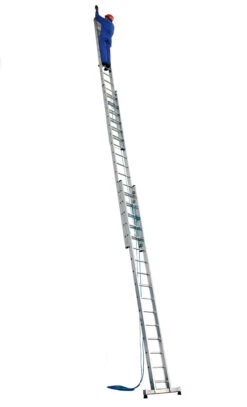 Aluminium-Seilzugleiter 3-teilig Mit Nivello®-Traverse - 3x14 Sprossen -Leiterwerkzeug Geschäft aluminium seilzugleiter 3 teilig mit nivello traverse11b51