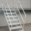 Aluminium-Treppe 45°, Stufenbreite 600 Mm, 4 Stufen