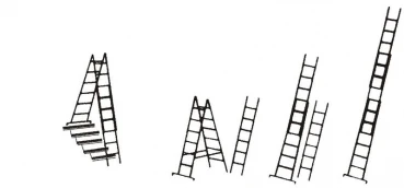 Mehrzweckleiter 3-teilig Mit Nivello Traverse, 3 X 7 Sprossen 6 Mehrzweckleiter 3-teilig Mit Nivello Traverse, 3 X 7 Sprossen – Bild 6