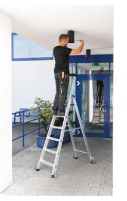 Stufen-Stehleiter Einseitig Begehbar Mit Rollen, 3 Stufen -Leiterwerkzeug Geschäft anwendung4eb5f