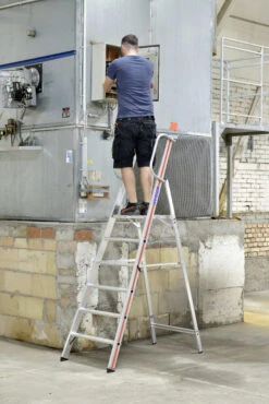 Plattformleiter Mit Handlauf - 4 Stufen -Leiterwerkzeug Geschäft anwendungcf1a8