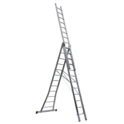 Ernst Mehrzweckleiter Industrieausführung, 3-teilig, 41/47/53 Cm Breit, Konisch, 3 X 10 Sprossen