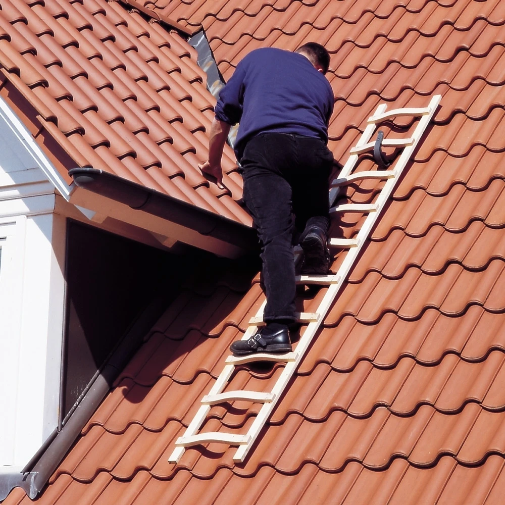 Nr. 11101 Holz-Dachdeckerauflegeleiter 8 Sprossen 2 Nr. 11101 Holz-Dachdeckerauflegeleiter 8 Sprossen – Bild 2