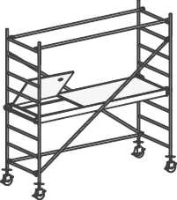 Fahrgerüst Mit Ausleger Nach DIN EN 1004 - Standhöhe 1,25 M